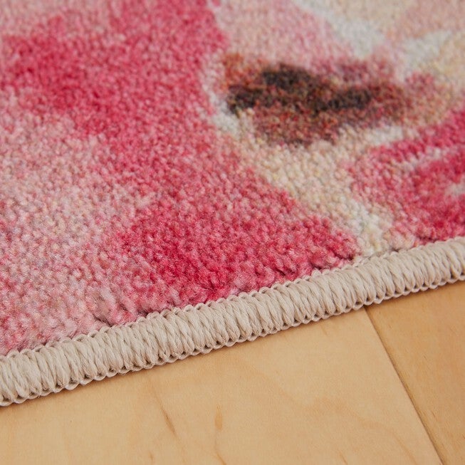 Welcome Spring Pink Kitchen Rug, , alternate image number null