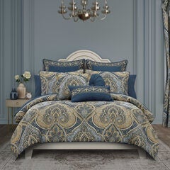 Messina Navy 3 Piece Comforter Set