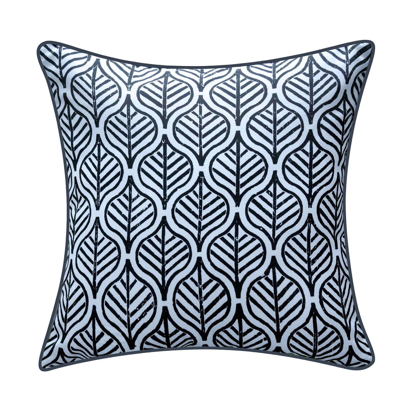 Indoor/Outdoor Reversible Jaipur Print Decorative Throw Pillow 18X18, Turq/Leaf, , on-hover image number 1