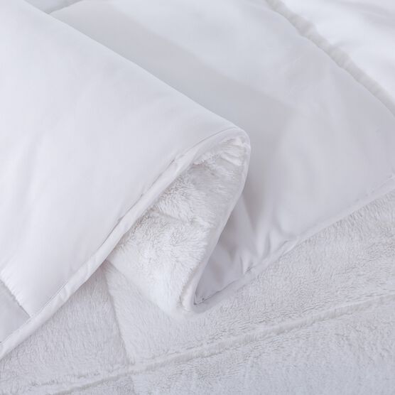 Cozy Down Alternative Reversible Comforter, White, , alternate image number null
