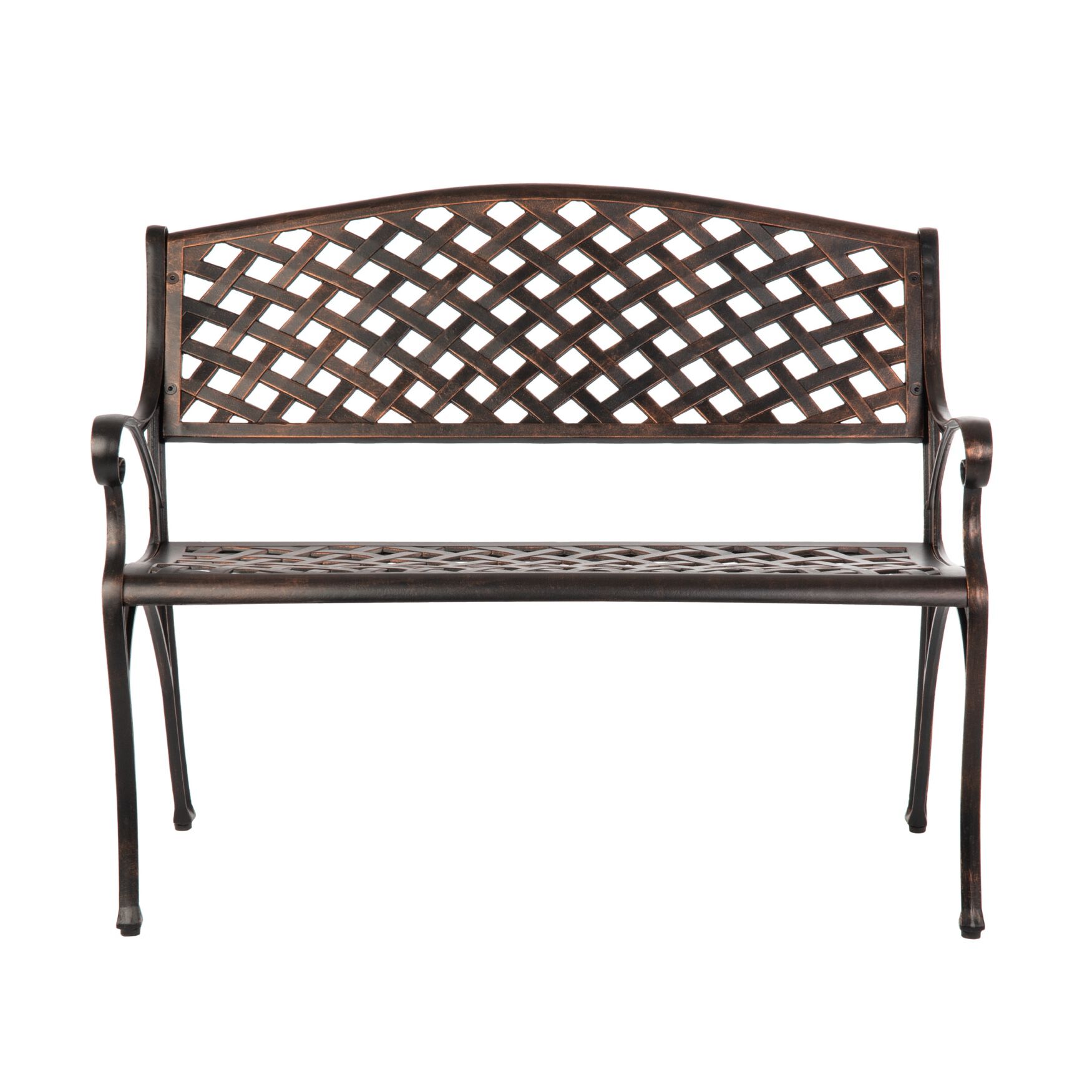 Antique Bronze Cast Aluminum Patio Bench, , alternate image number 3
