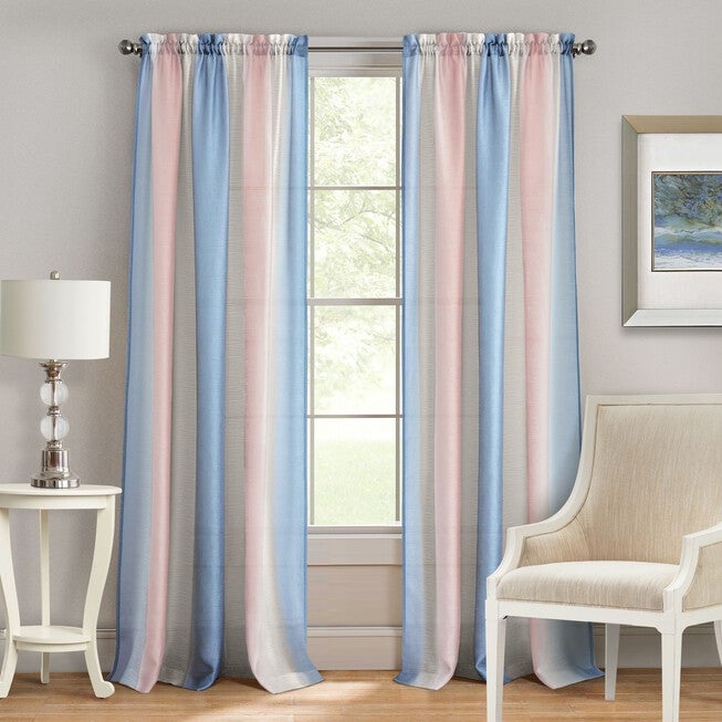 Spectrum Rod Pocket Window Curtain Panel, ROSE SERENITY, hi-res image number null