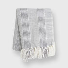 Stripe Textured Throw, GRAY, hi-res image number null
