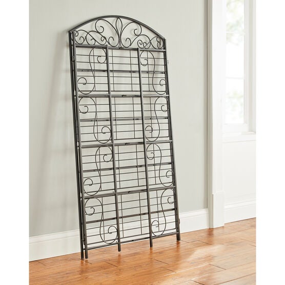 5-Tier Metal Scroll Folding Bookcase, , alternate image number null