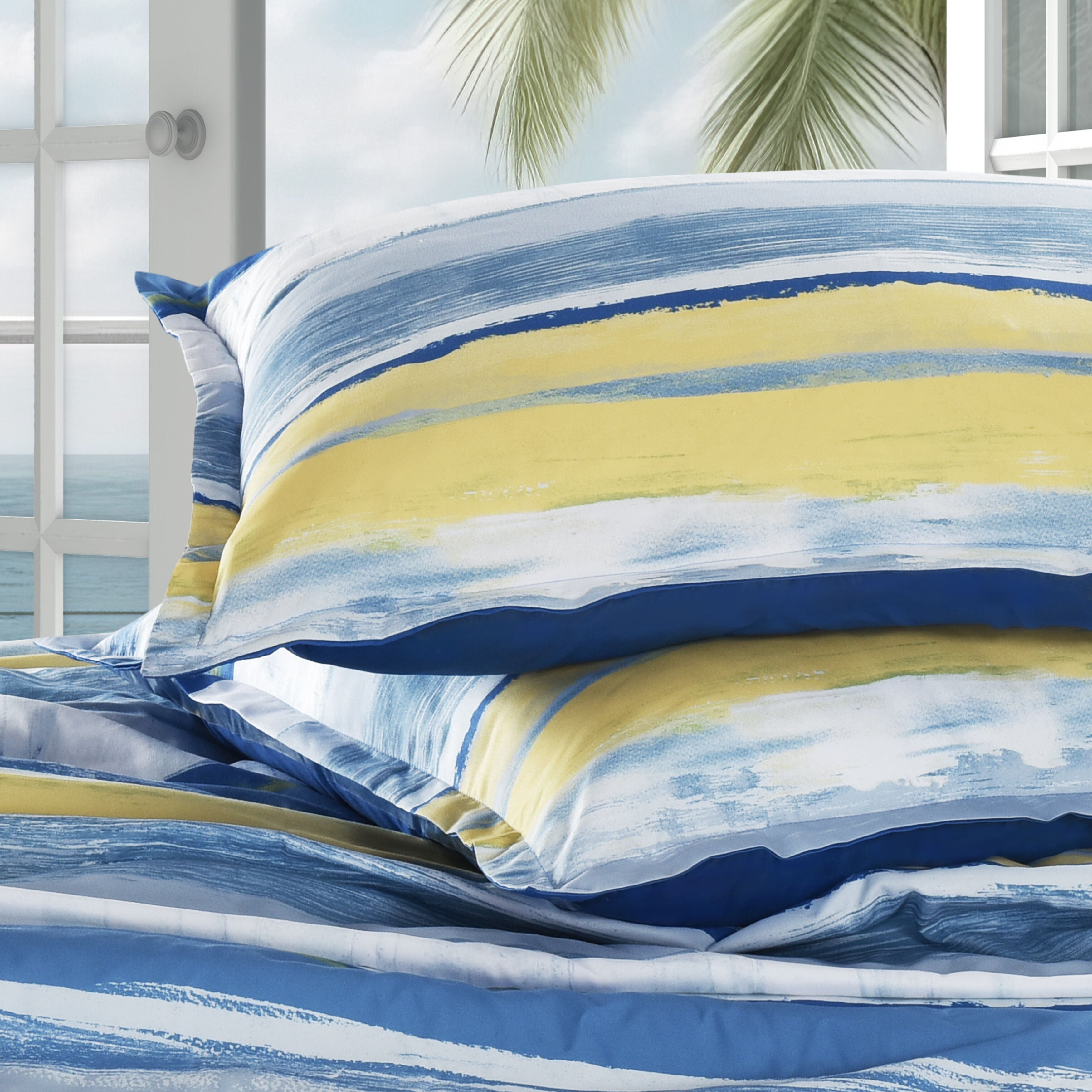SEASHORE KING/CAL KING 3PC. COMFORTER SET, BLUE, alternate image number 3