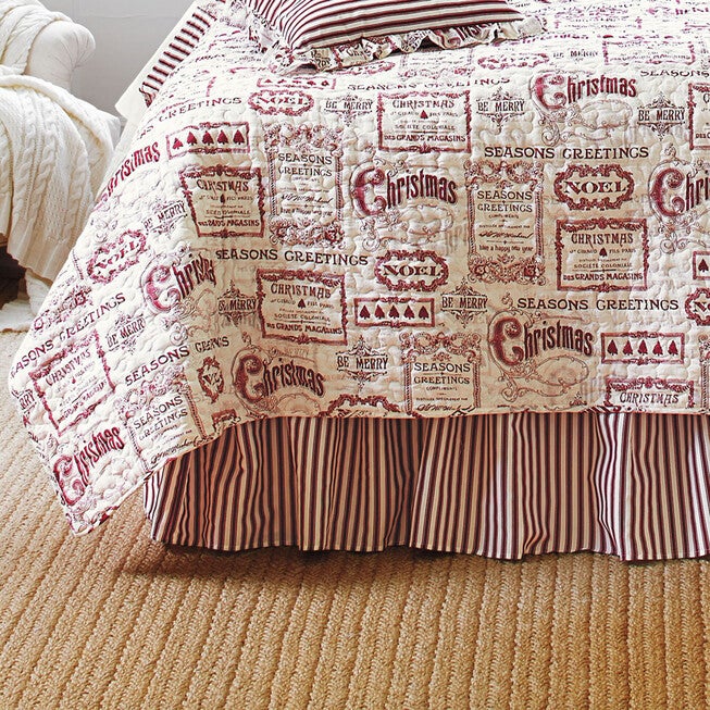 Vintage Christmas Bedskirt, , alternate image number 1