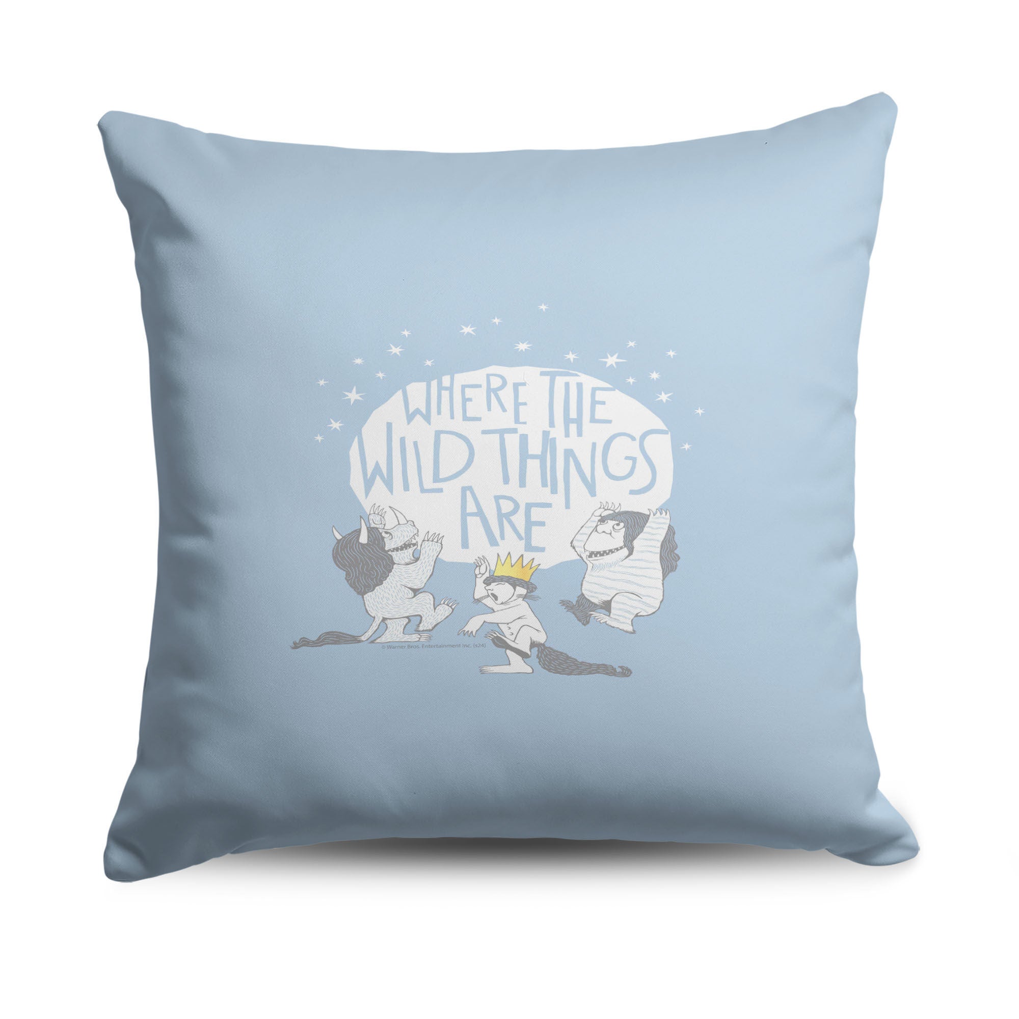Warner Bros. Where the Wild Things Are Wild Things Throw Pillow 18X18 Inches, BLUE, hi-res image number 0