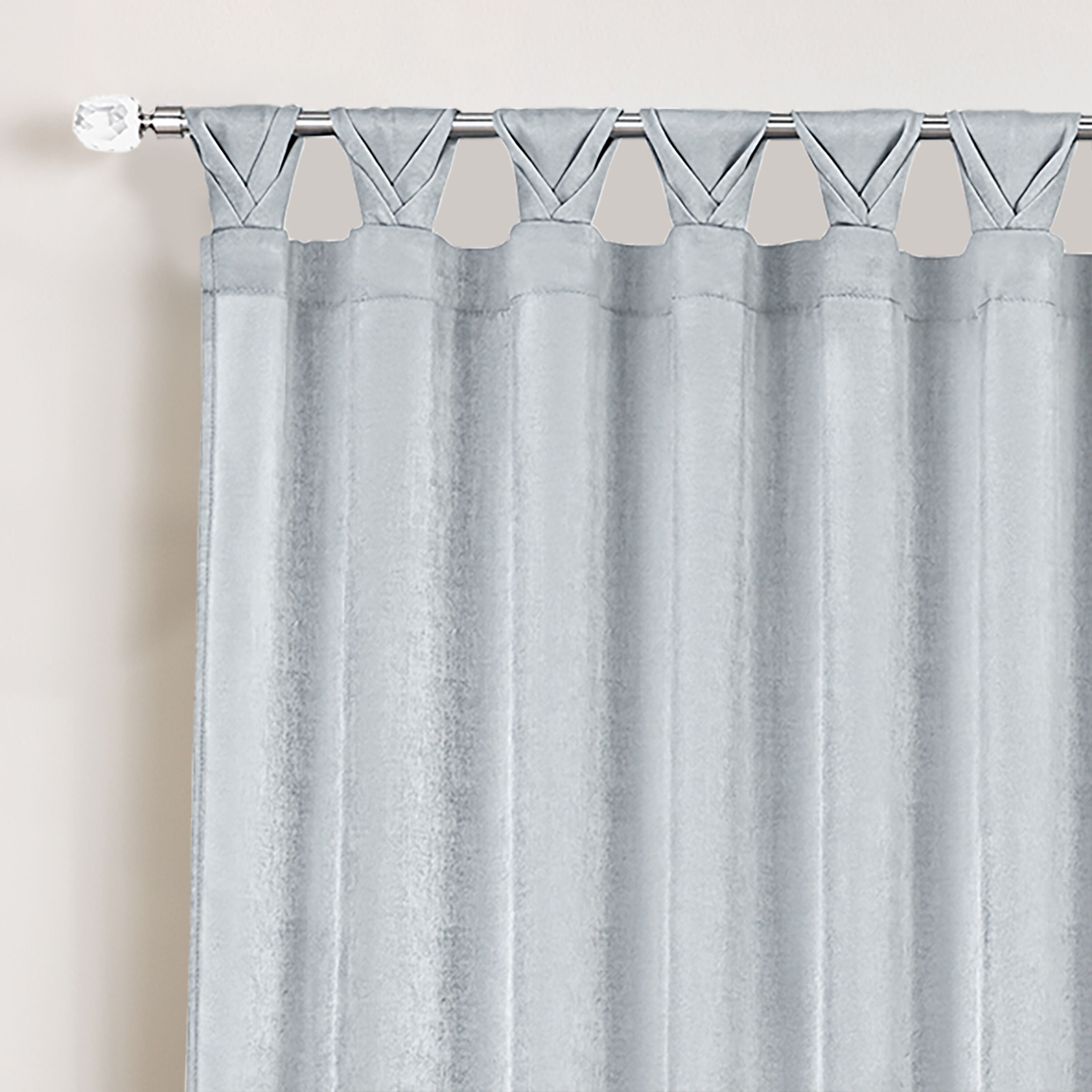 Peri Tulip Tab Top Window Curtain Panel, SILVER, alternate image number 2