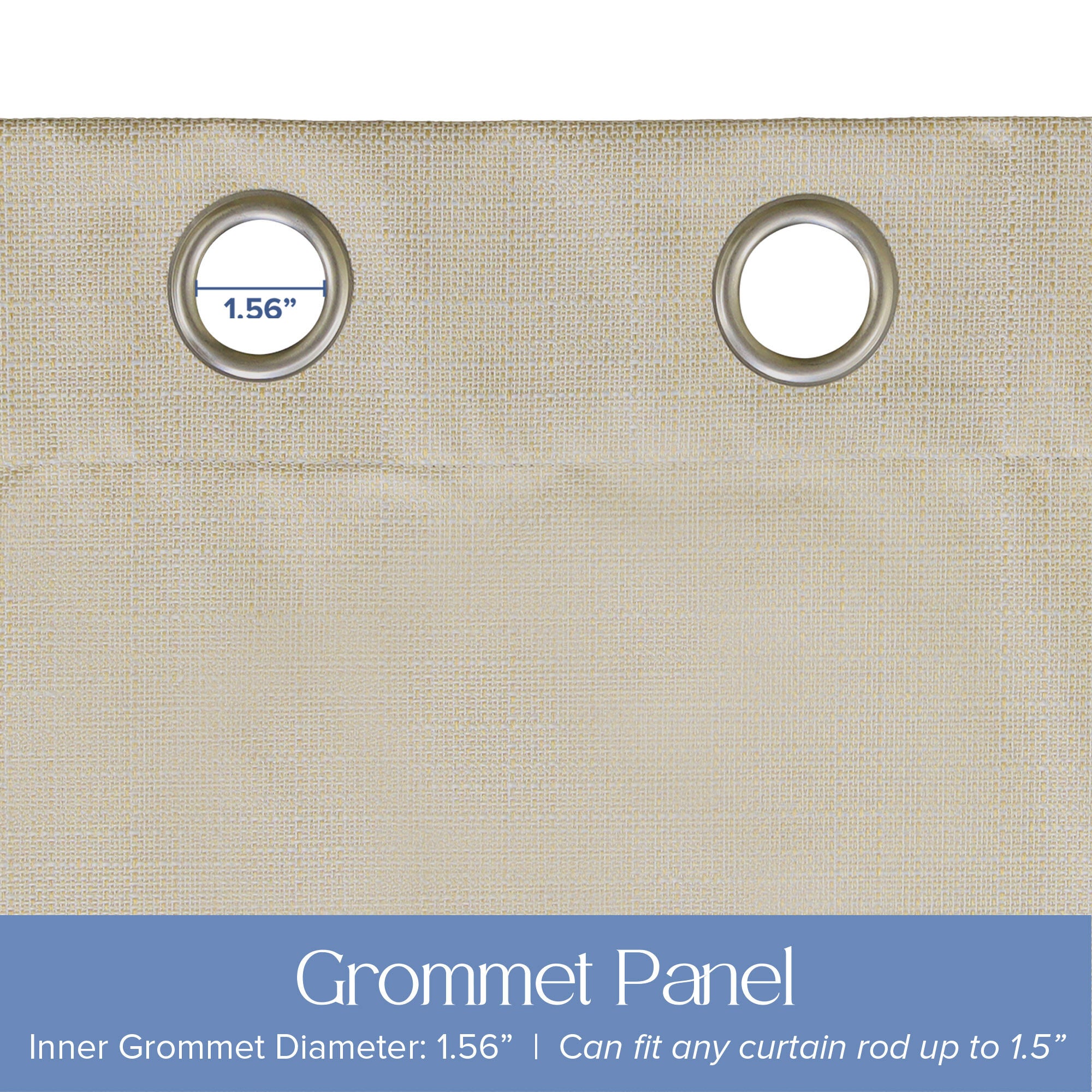 Textured Grid 100% Blackout Grommet Pair, TAUPE, alternate image number 3