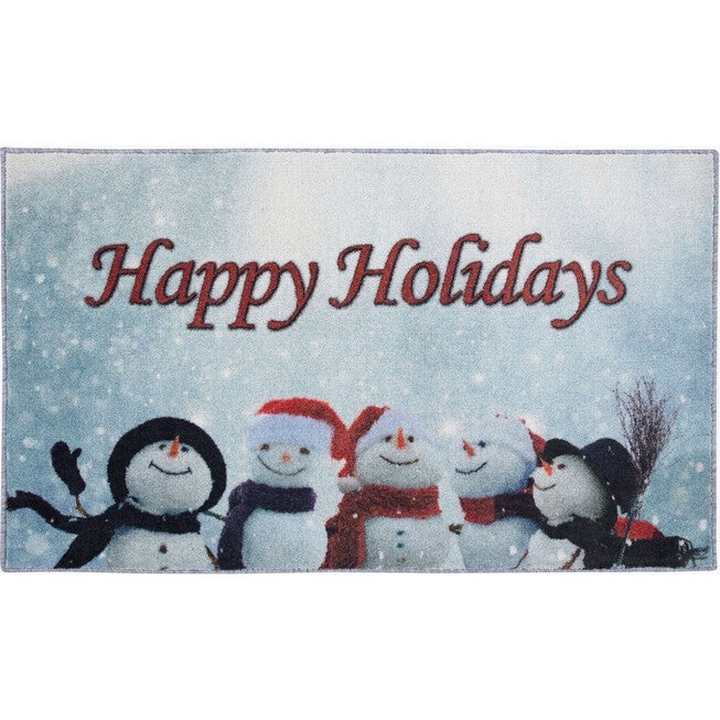 Snowmen Cheer Multi Kitchen Rug, MULTI, hi-res image number null