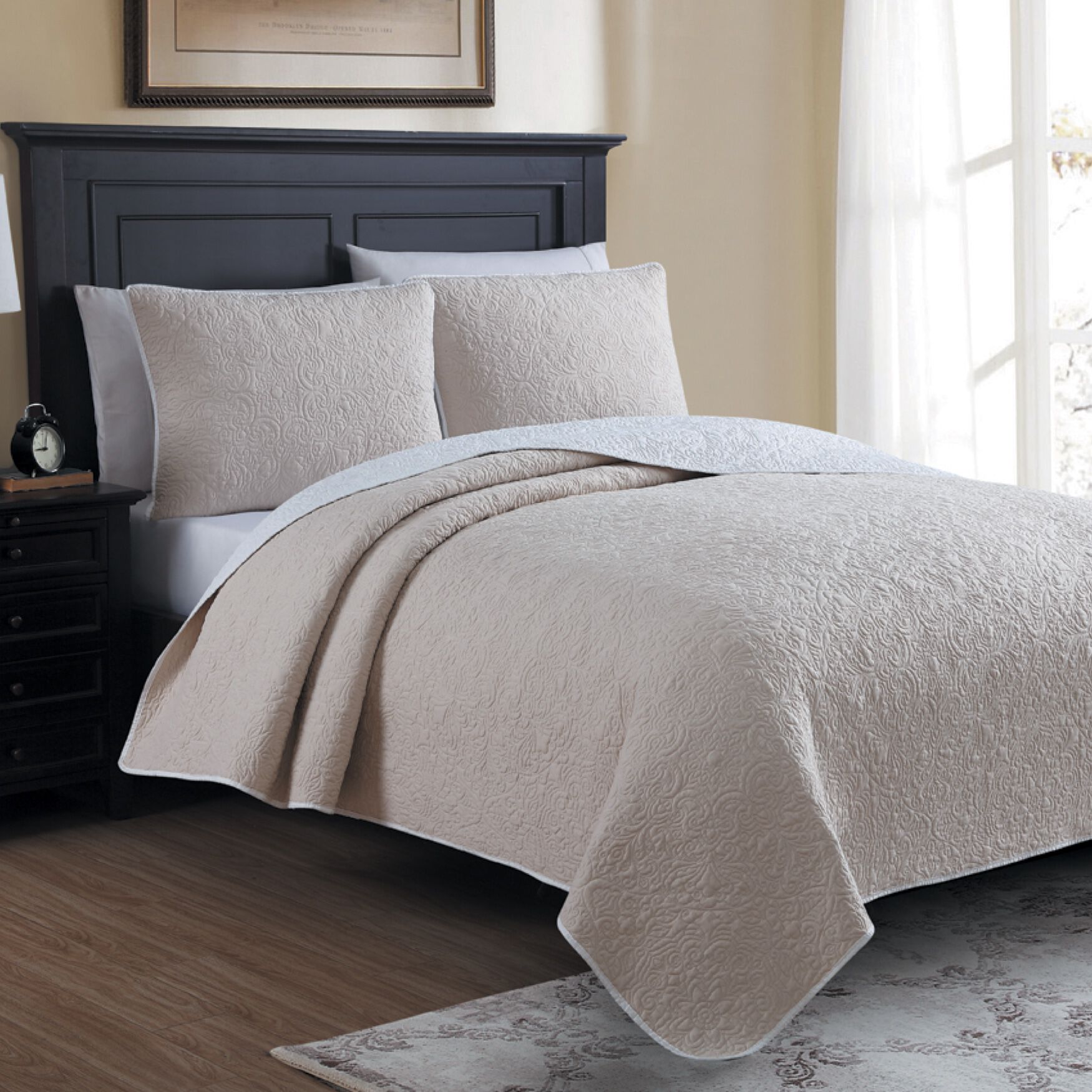 Marseille Quilt Set, OATMEAL, hi-res image number 0
