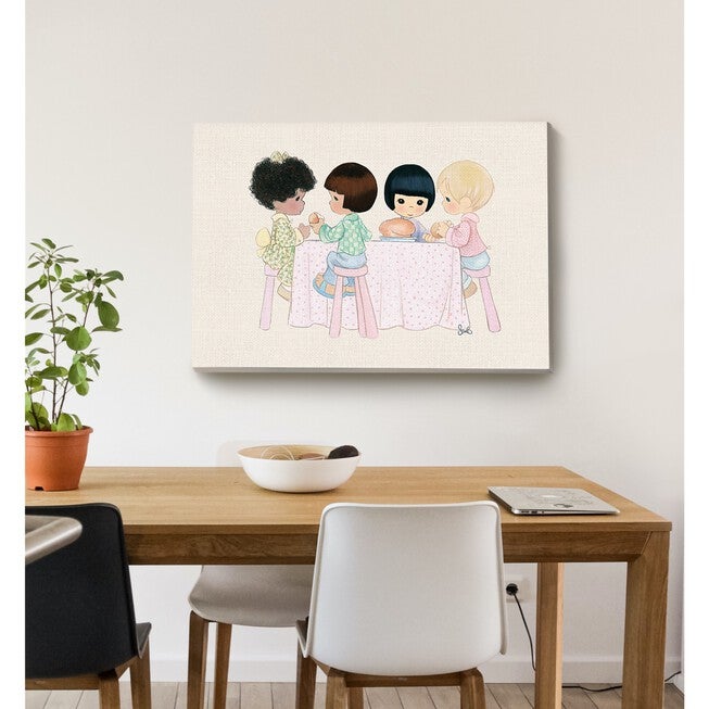 Friends Having Lunch Canvas Art, , alternate image number null