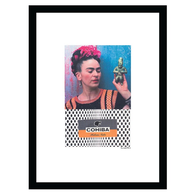 Cohiba Frida Kahlo - Blue / White - 14x18 Framed Print, BLUE WHITE, hi-res image number 0
