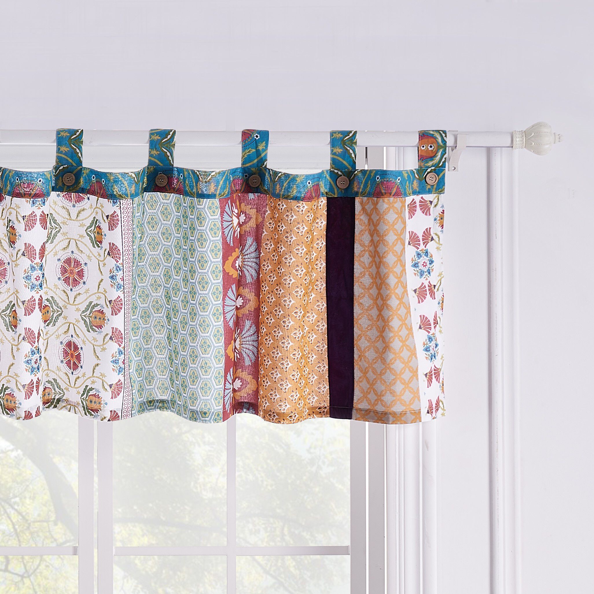 Thalia Window Treatment Valance Curtains, Tango, TANGO, hi-res image number 0