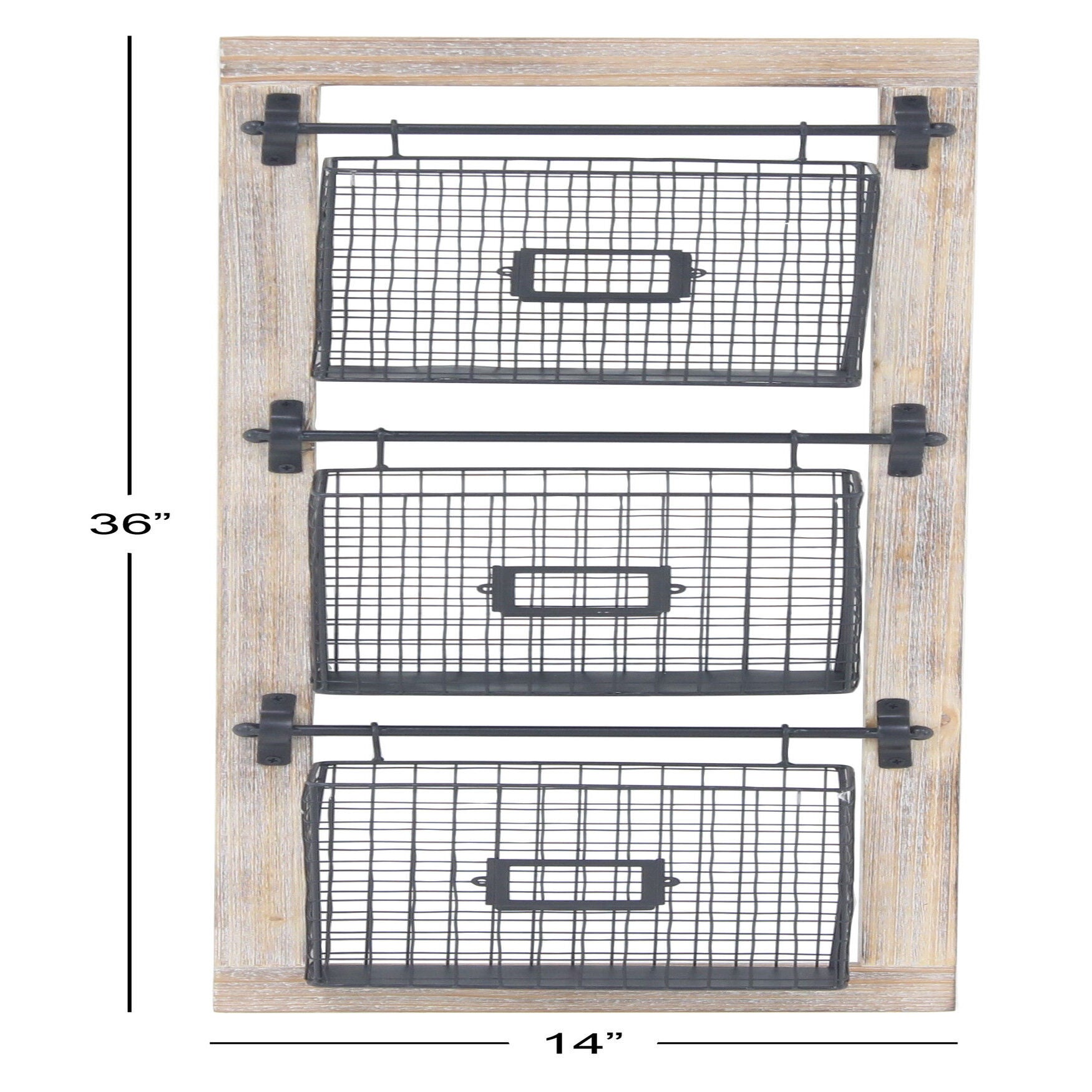 Black Metal Farmhouse Magazine Rack Holder Magazine Rack Holder, , alternate image number 7