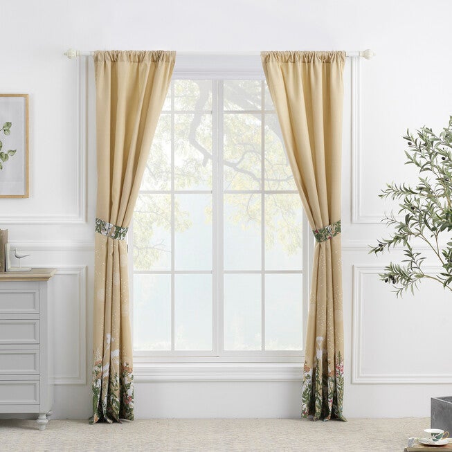 Dandelion Taupe Curtain Panel Pair, , on-hover image number 1