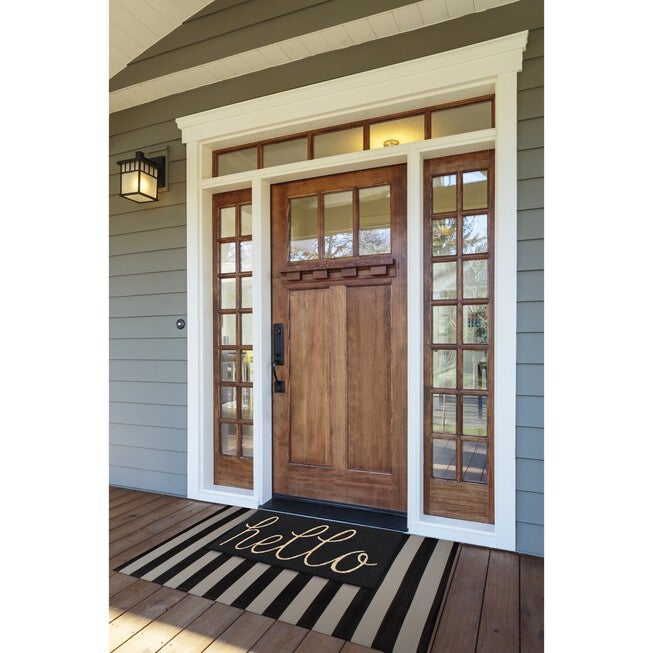 Black Hello Doormat, , alternate image number 4