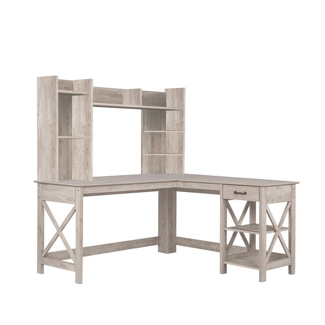 Honduras L-Shape Desk with 1 Drawer and 1 Open Shelf, , alternate image number null