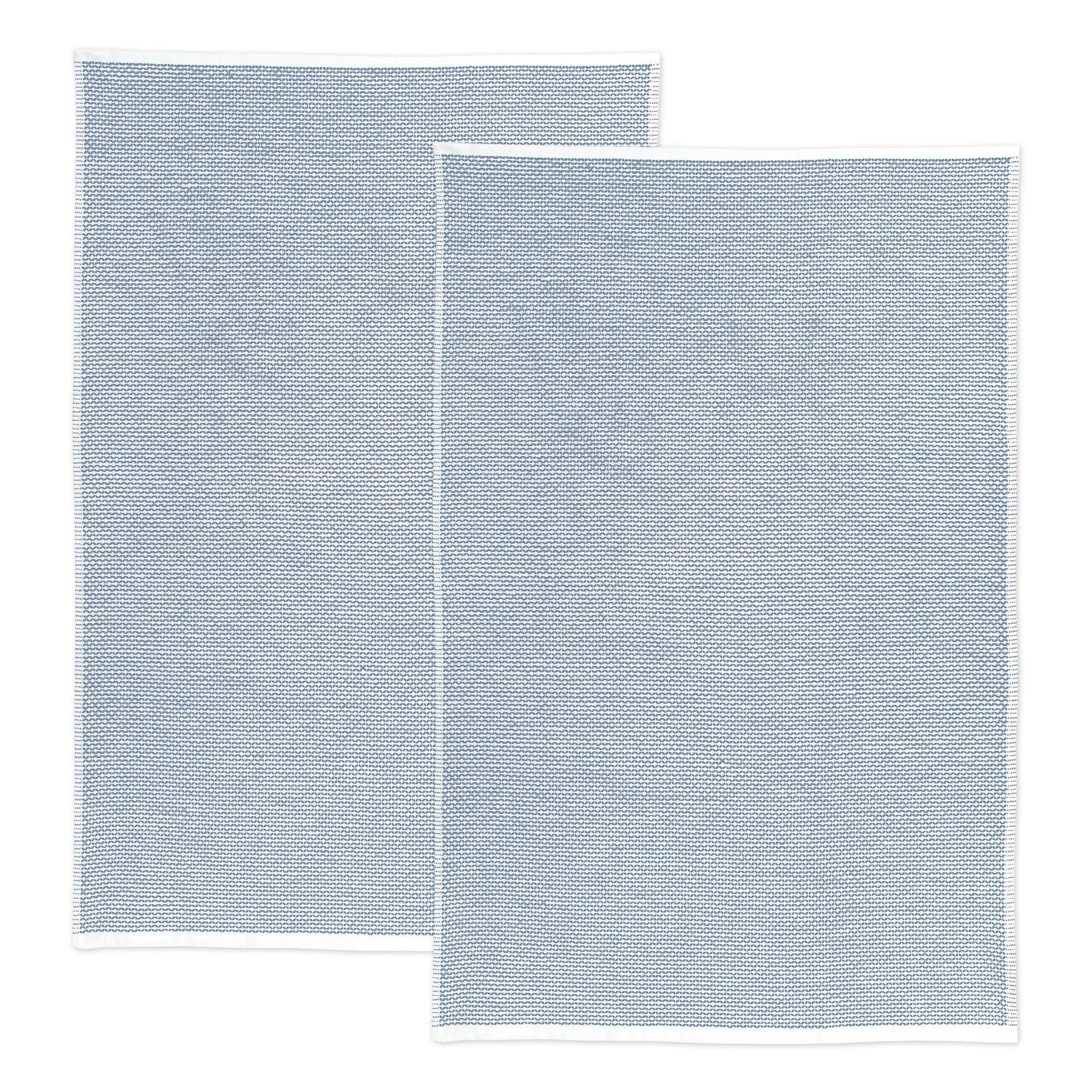 Honeycomb Cotton Terry Kitchen Dish Towel Set 2, BLUE, hi-res image number 0