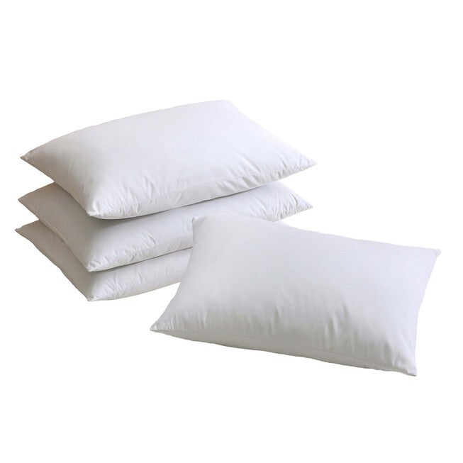 4 pack Soft Cover Nano Feather Filled Bed Pillows, , on-hover image number 1