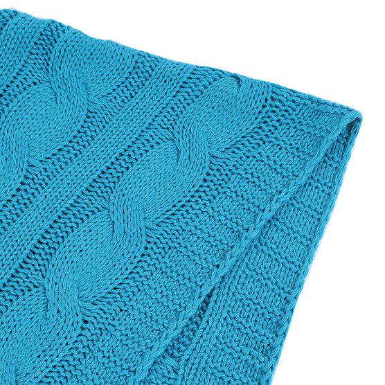 Battilo Home Cable Knit Throw Blanket, Acrylic Soft Cozy Snuggle Blanket, All Seasons Suitable for Adults and Kids, 50" x 60", , alternate image number null