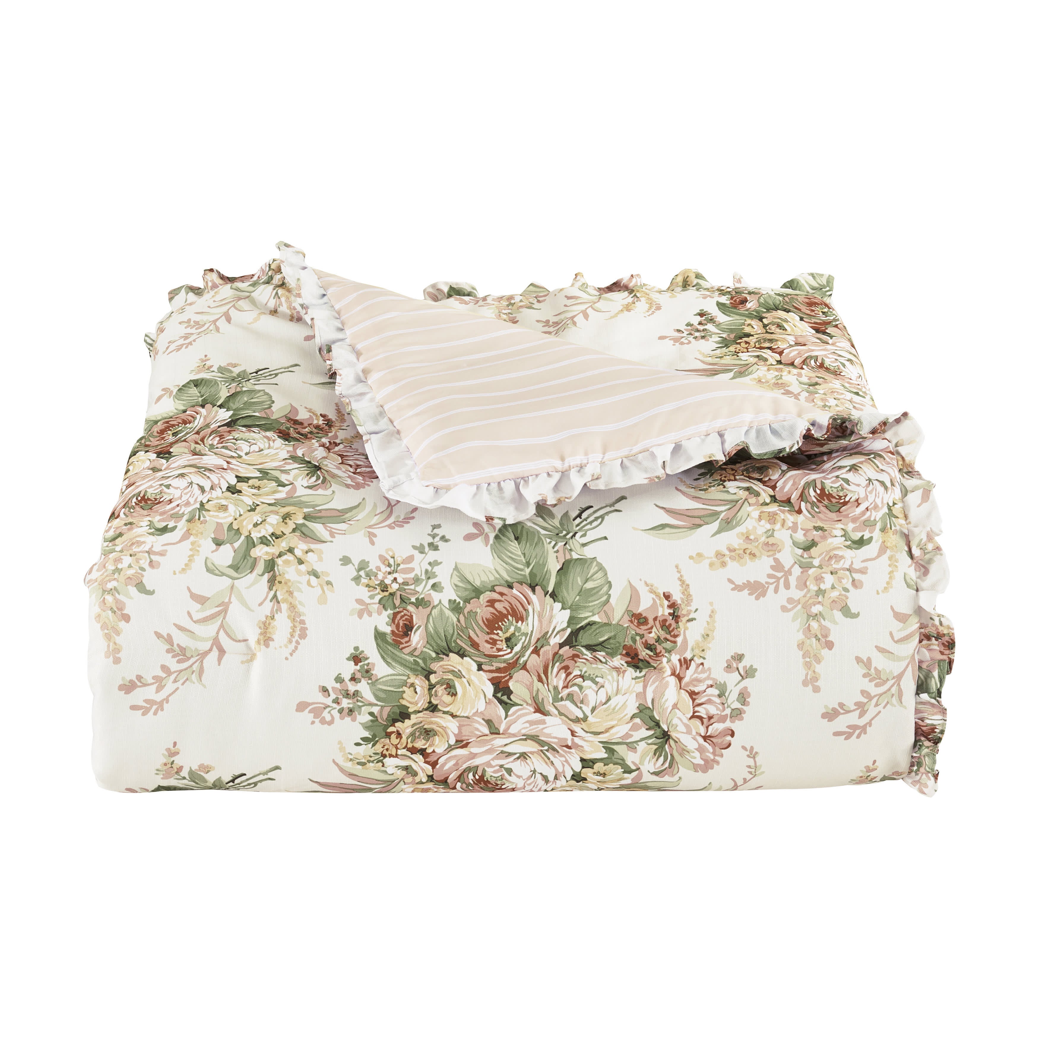 Estelle Coral 4 Piece Comforter Set, CORAL, alternate image number null