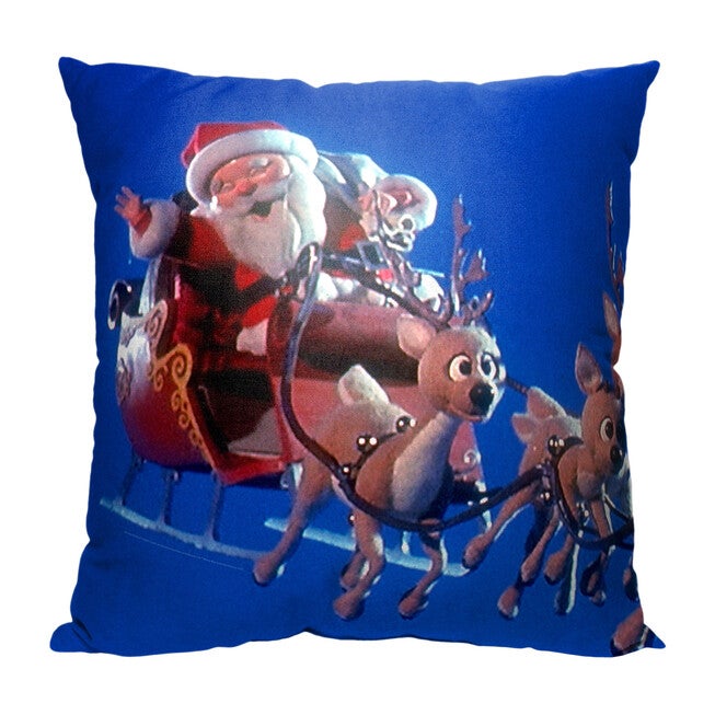 Wb Year Without A Santa Claushere Comes Santa 18X18 Printed Throw Pillow, O, hi-res image number 0