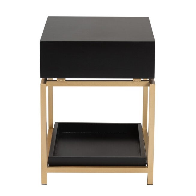 Melosa Modern Glam And Luxe 1-Drawer End Table, , alternate image number null