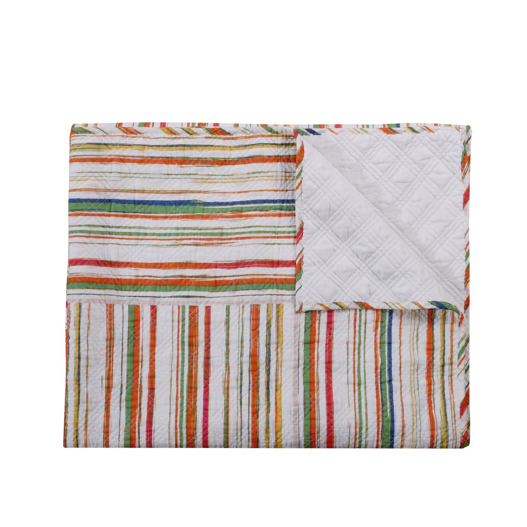 Sunset Stripe Quilted Throw Blanket, , on-hover image number 1