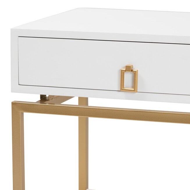 Melosa Modern Glam And Luxe 1-Drawer End Table, , alternate image number null