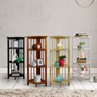 4-Shelf Corner Folding Bookcase-Natural, , alternate image number null