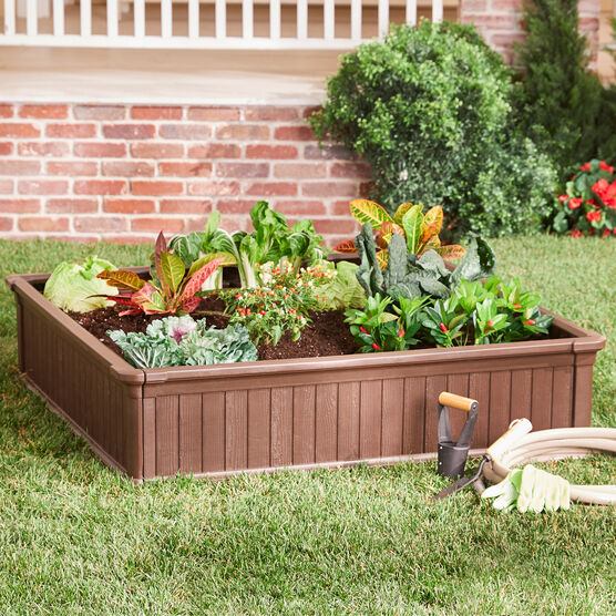 4' x 4' Raised Garden Bed, BROWN, hi-res image number null