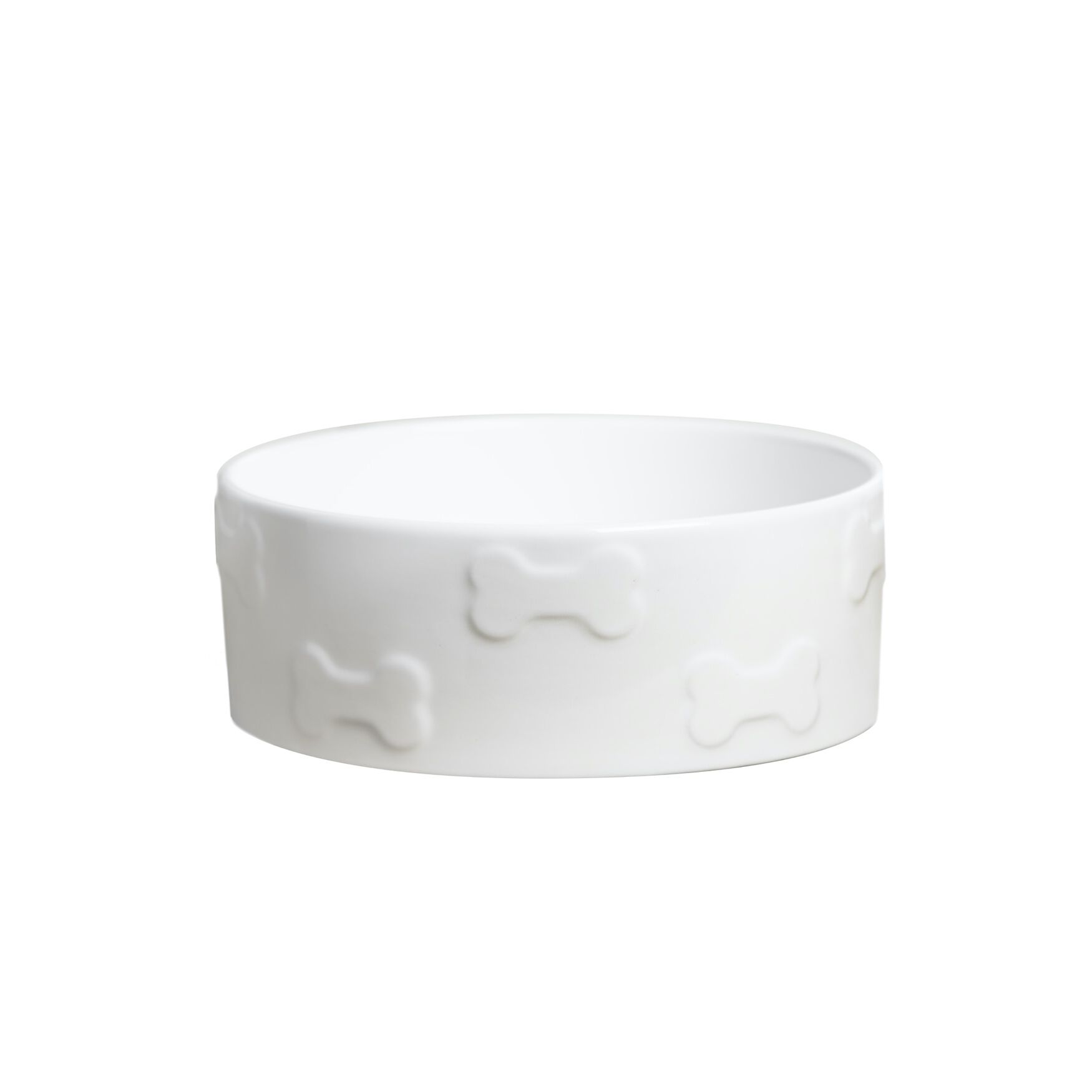 Set Of Two Large Manor White Pet Dog Bowls, , on-hover image number 1