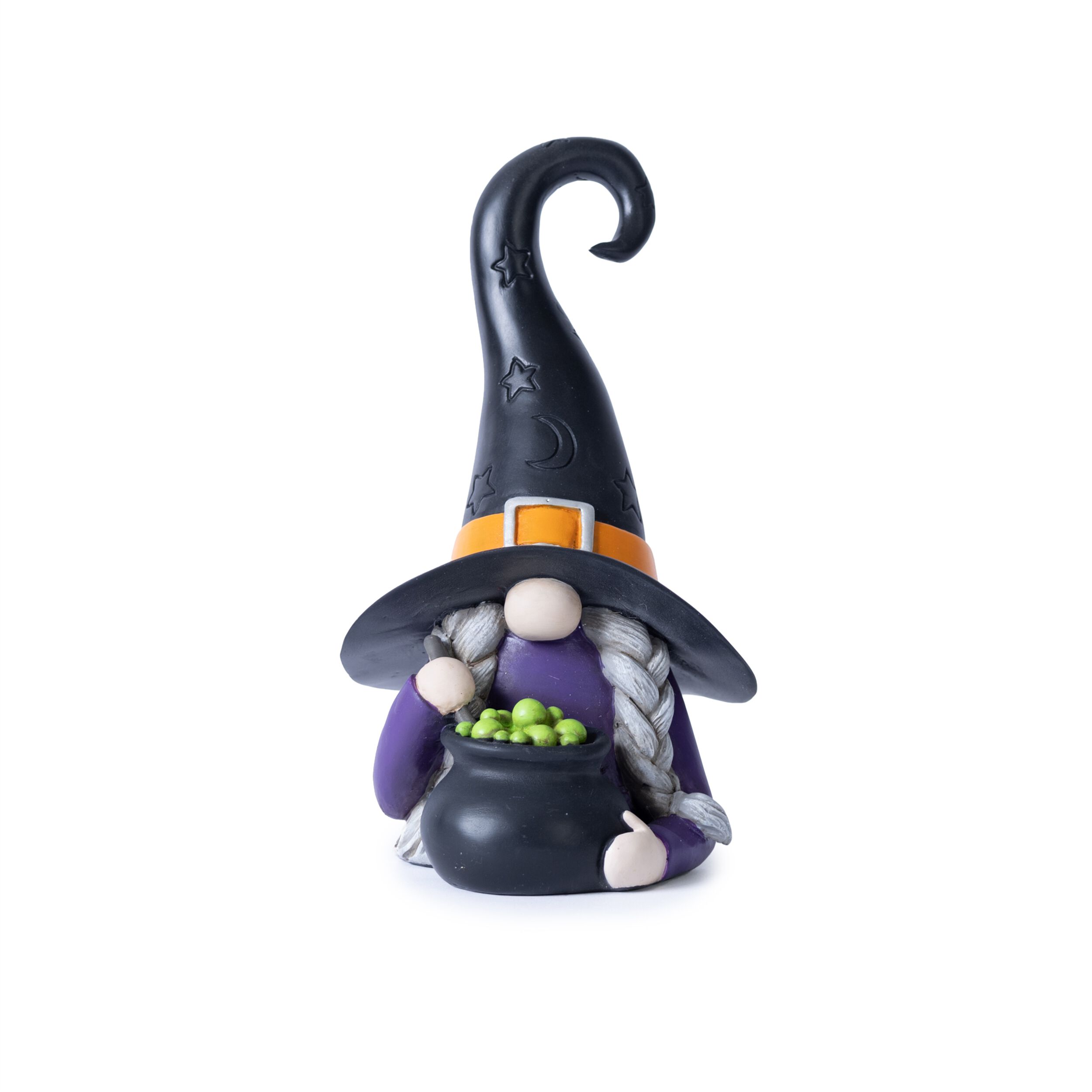 Witch Gnome Figurine (Set of 2), BLACK ORANGE PURPLE, alternate image number 3