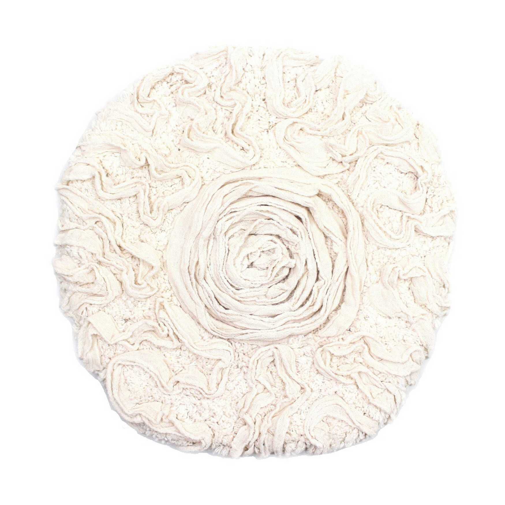 Bell Flower Bath Rug Collection, IVORY, hi-res image number 0