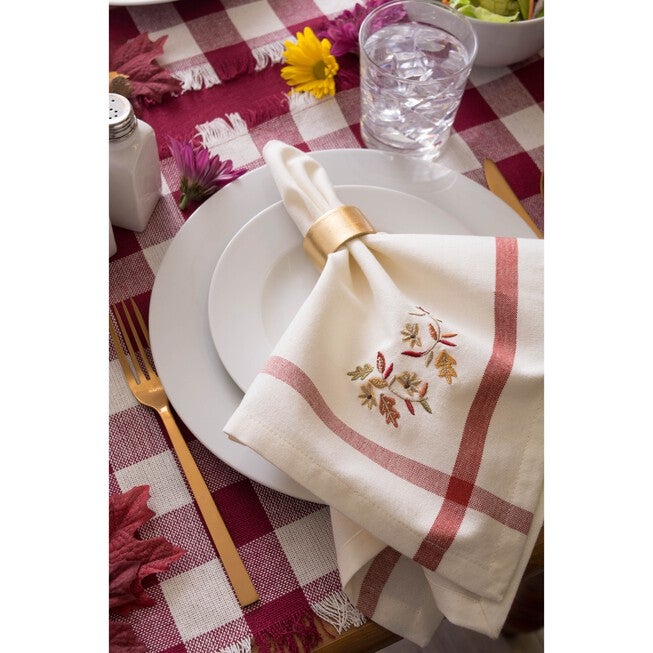 Gold Round Painted Acrylic Napkin Ring, Set of 6, , alternate image number null