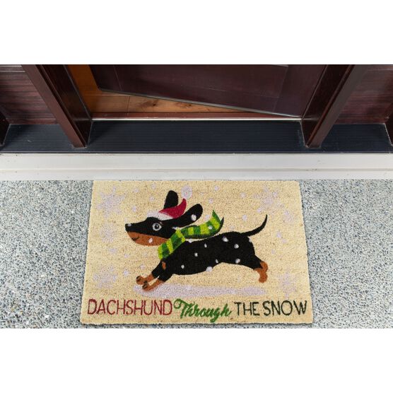 Dachshund Through The Snow Doormat, , alternate image number null