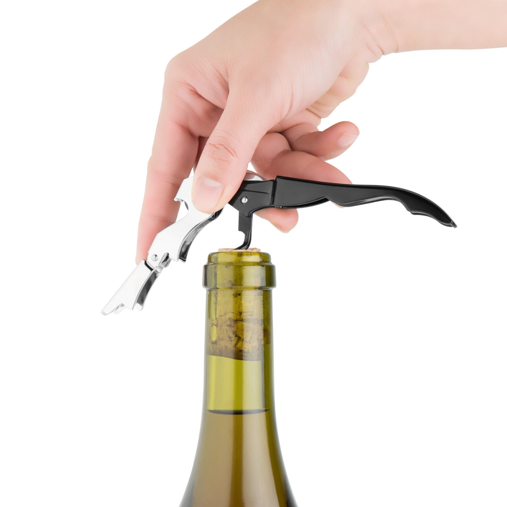 DoubleHinged Wine Opener Truetap Corkscrew, Black Catherines