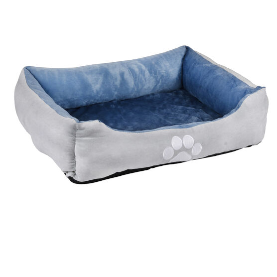 Orthopedic rectangle bolster Pet Bed,Dog Bed, super soft plush, Medium 25x21 inches BLUE, BLUE, hi-res image number null