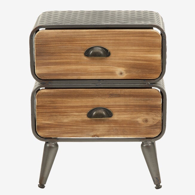 Urban Loft 2 Rounded Drawer Chest, NATURAL WOOD, hi-res image number 0