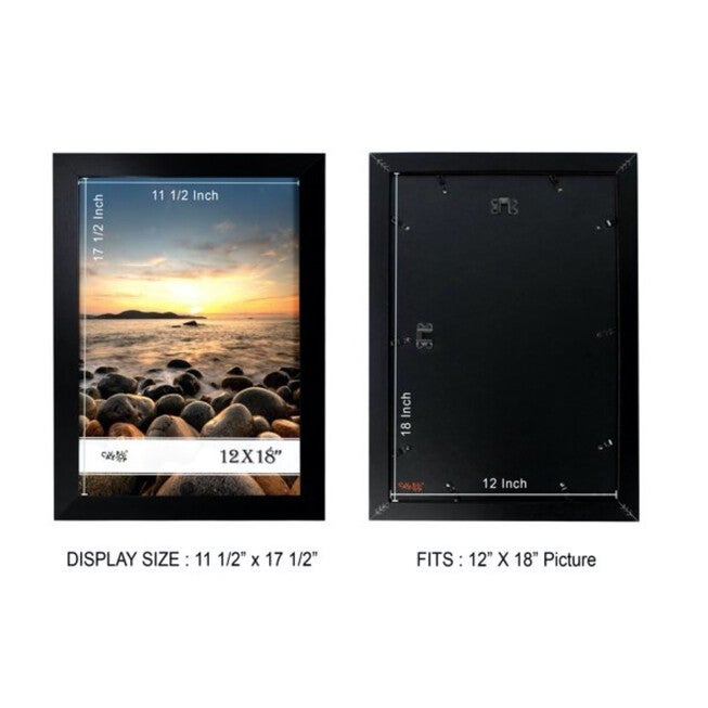 Black Wood Picture Frame With Polished Plexiglass, , alternate image number null