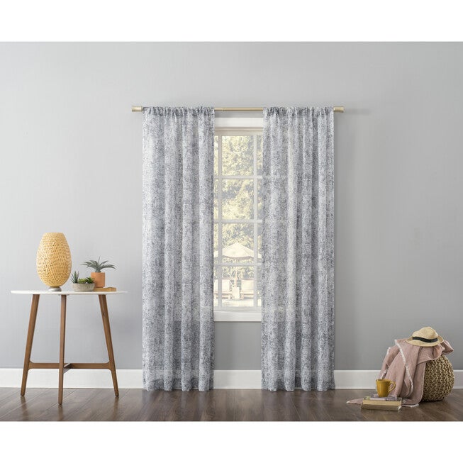 Brenda Rod-Pocket Panel, SILVER, hi-res image number 0