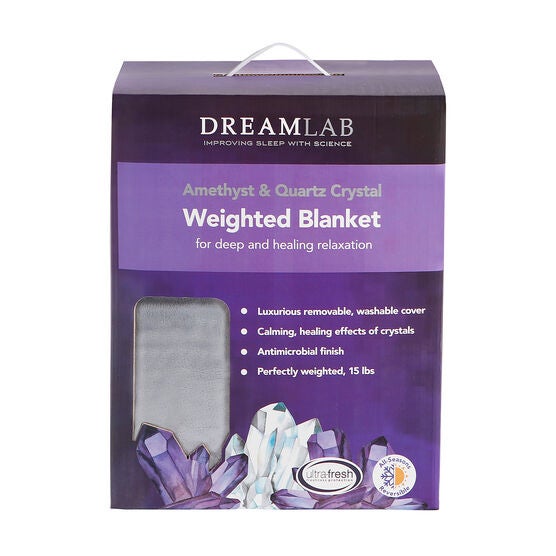 Crystal 15Lb Reversible Cooling Weighted 48X72 Blanket With Removable Cover Weighted Blanket & Cover, , alternate image number null