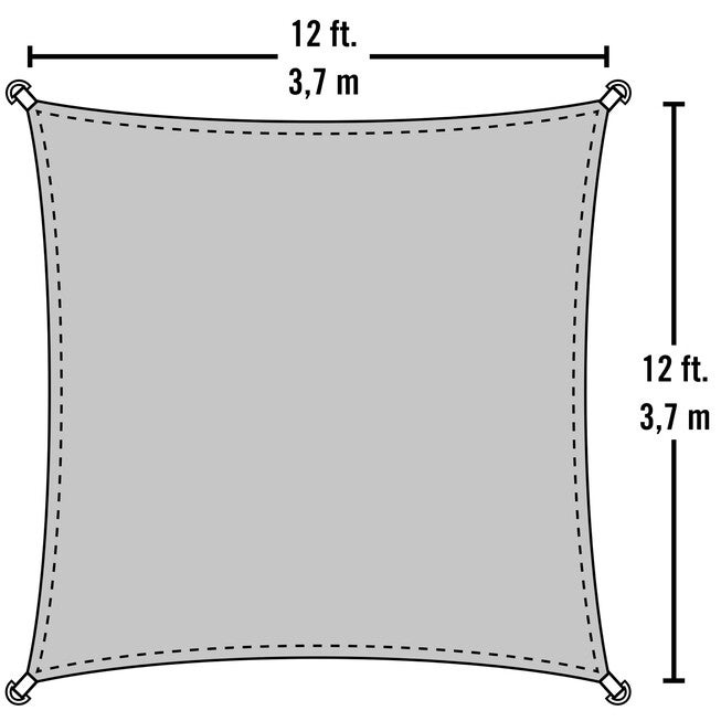 Shade Sail Triangle (Attachment point/pole not included) 16 x 16 ft. Sand, , alternate image number null