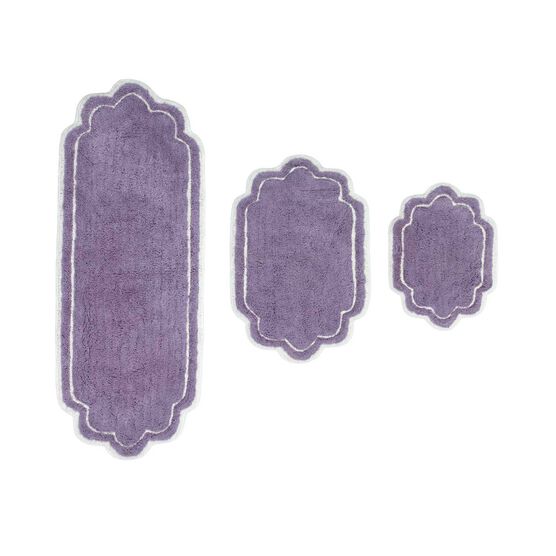 Allure 3pc Bath Rug Collection, PURPLE, hi-res image number null