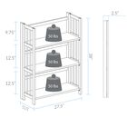 3-Shelf Folding Stackable Bookcase 27.5" Wide-Mahogany, , alternate image number null