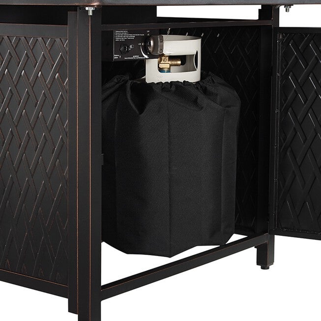 Cartney 32 inches Square Aluminum LPG/NG Fire Pit, , alternate image number 6