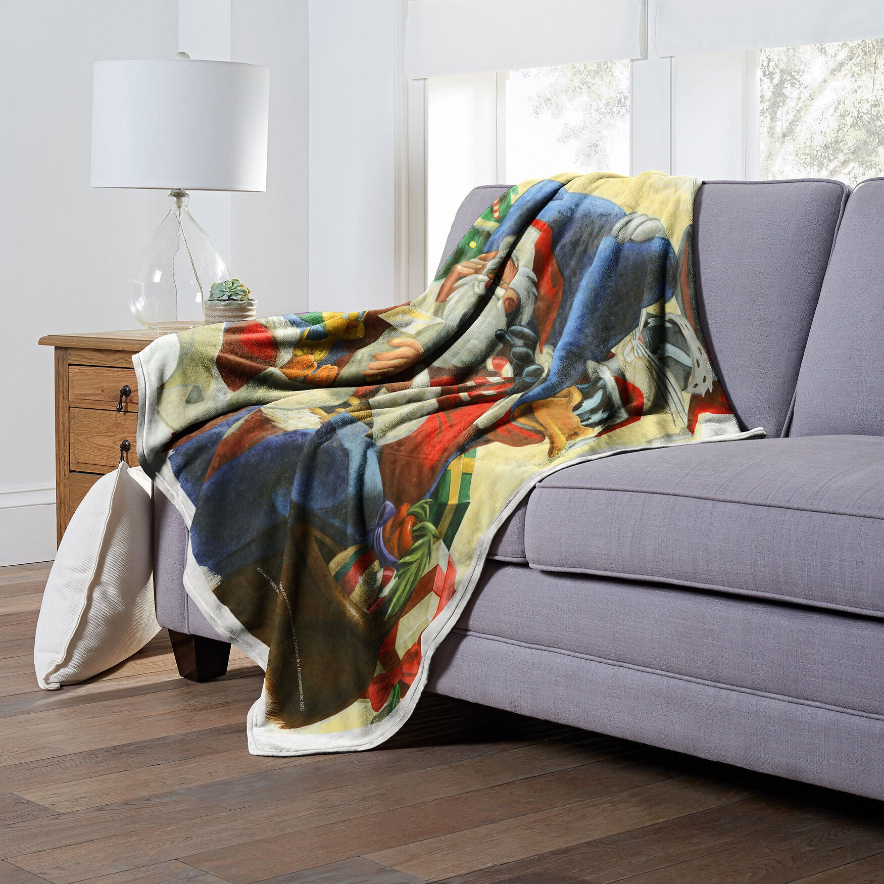 Wb Looney Tunes Check It Twice Silk Touch Throw, , alternate image number 3