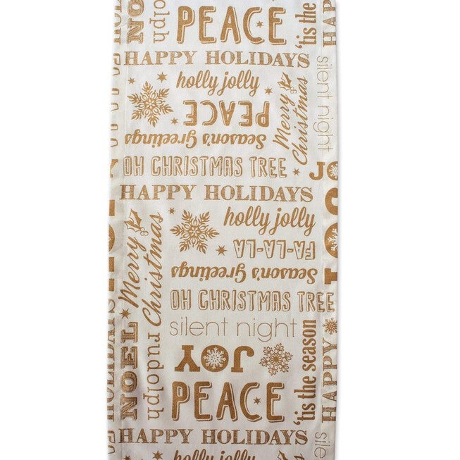 Gold Christmas Collage Table Runner, , alternate image number null