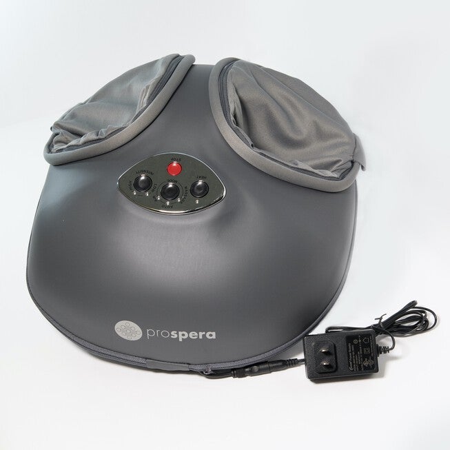 Shiatsu Foot Massager With Heat, Compression Air, BLACK, hi-res image number 0